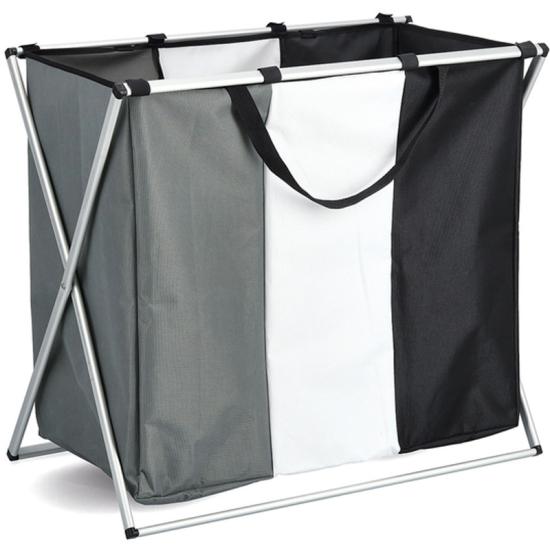 Zeller Present Sammenleggbar Skittentyskurv med 3 Rom - 130 L