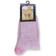 Ls Uldstue Baby Alpakka Sokker Pink Striper Unisex Voksen