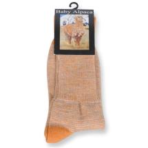 Ls Uldstue Baby Alpakka Sokker Oransje Striper Unisex Voksen
