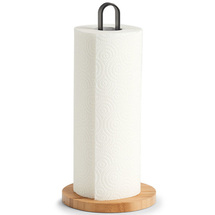 Zeller Present Kjøkkenrullholder i Bambus / Svart Metall