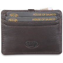 House of Sajaco Brun Kortholder i Skinn - 7 Kort - RFID Safe
