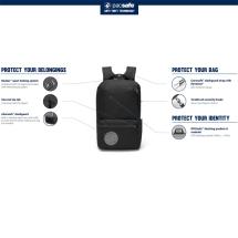 Pacsafe Svart X Sikker Ryggsekk  RFID-sikker  20 L