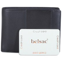 Belsac 2+1 Flyet Klassisk Dollarmappe i skinn - 9 kort