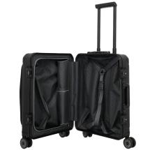 Travelite NEXT 2.0 Svart Aluminium Kabinkoffert 4 Hjul -40X55X23 -41L - RECYCLED