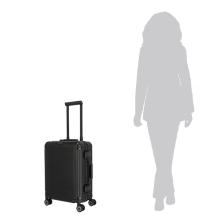 Travelite NEXT 2.0 Svart Aluminium Kabinkoffert 4 Hjul-39X55X22-39L  - RECYCLED