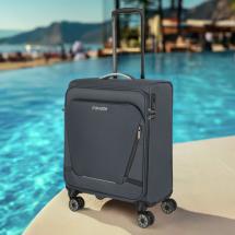 Travelite Jetpack Max Antrasitt Lett Kabinkoffert / Kabintrolley 2,5 kg - 55X40X23 - 41 L - 4 Hjul