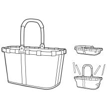 Reisenthel Frame Glossy Dots Black Handlekurv / Carrybag XS 5 L - RECYCLED