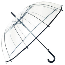 Smati Svart Transparent Stor Paraply - Vindsikker -104 cm