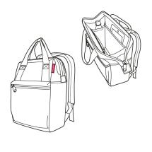 Reisenthel Kabin Ryggsekk - 31X39X17 cm - 12L -  Twist Berry - RECYCL