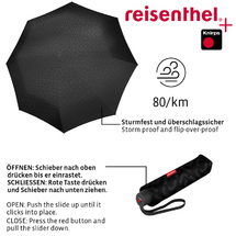 Reisenthel Hotprint Paraply Vindsikker - B:99 cm - RECYCLED