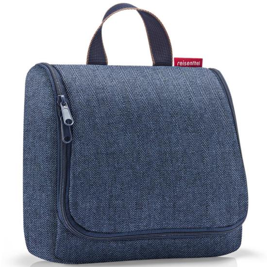 Reisenthel Herringbone Dark Blue Reise Toalettmappe 3 L - RECYCL