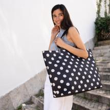 Reisenthel Dots White Shopper XL - 35 L - RECYCLED