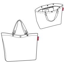 Reisenthel Dots White Shopper XL - 35 L - RECYCLED