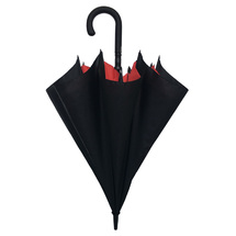 Smati Stor Paraply med Rød kant - Vindsikker - B: 128 cm