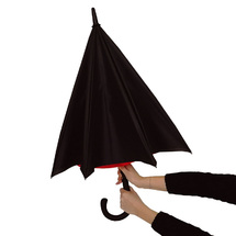 Smati Stor Paraply med Rød kant - Vindsikker - B: 128 cm